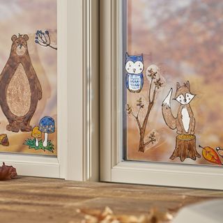 fensterbild waldtiere