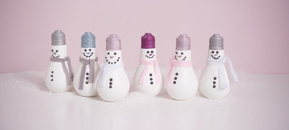 schneemänner glühbirnen