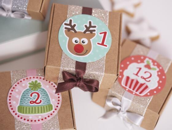Adventskalender aus Faltschachteln selber basteln