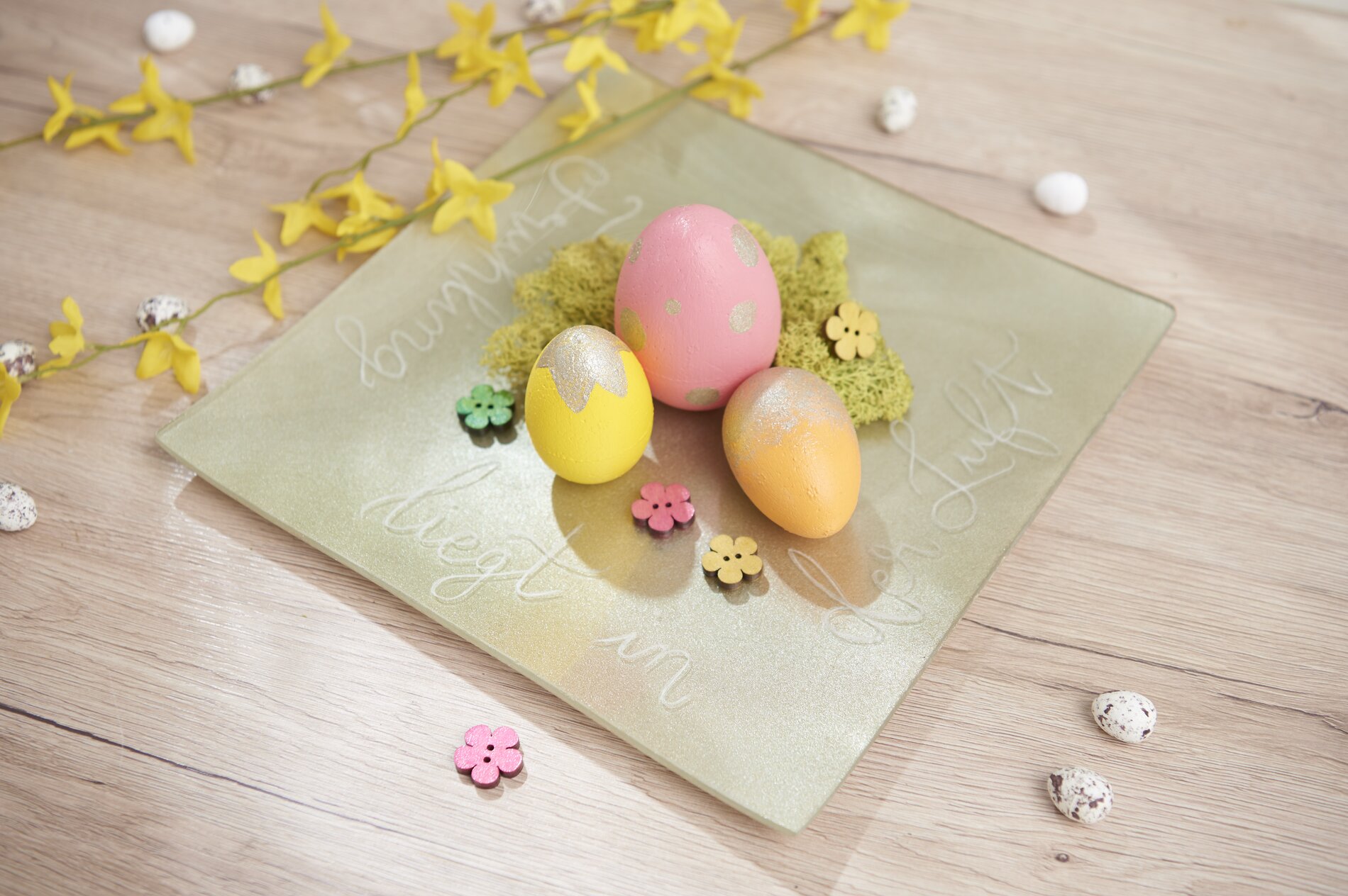 Dekoteller mit Glasgravur