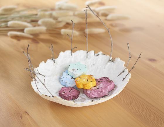 Dekorative Schale aus handgeschöpftem Papier