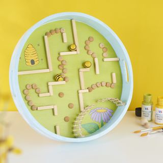 Kinderspiel Labyrinth basteln