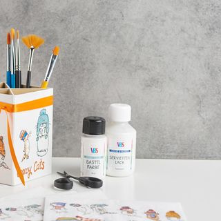 Idea per la tecnica del tovagliolo "Gatti pazzi