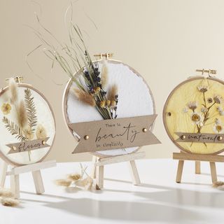 Stickring mit handgeschöpftem Papier