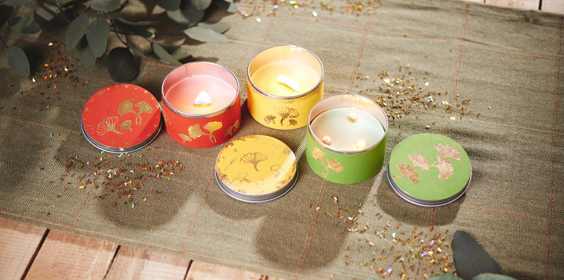 Biowachs Kerzen mit Holzdocht