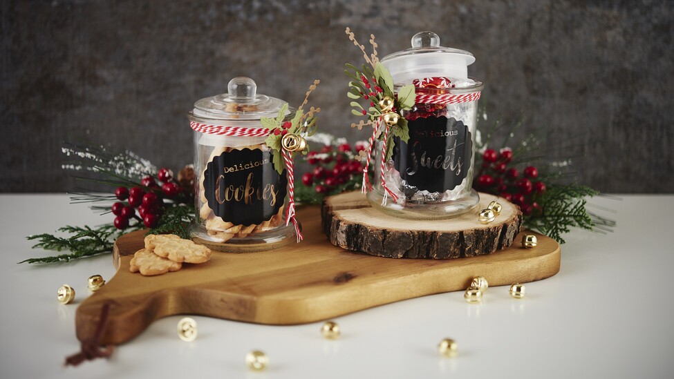 Weihnachtliches Vorratsglas