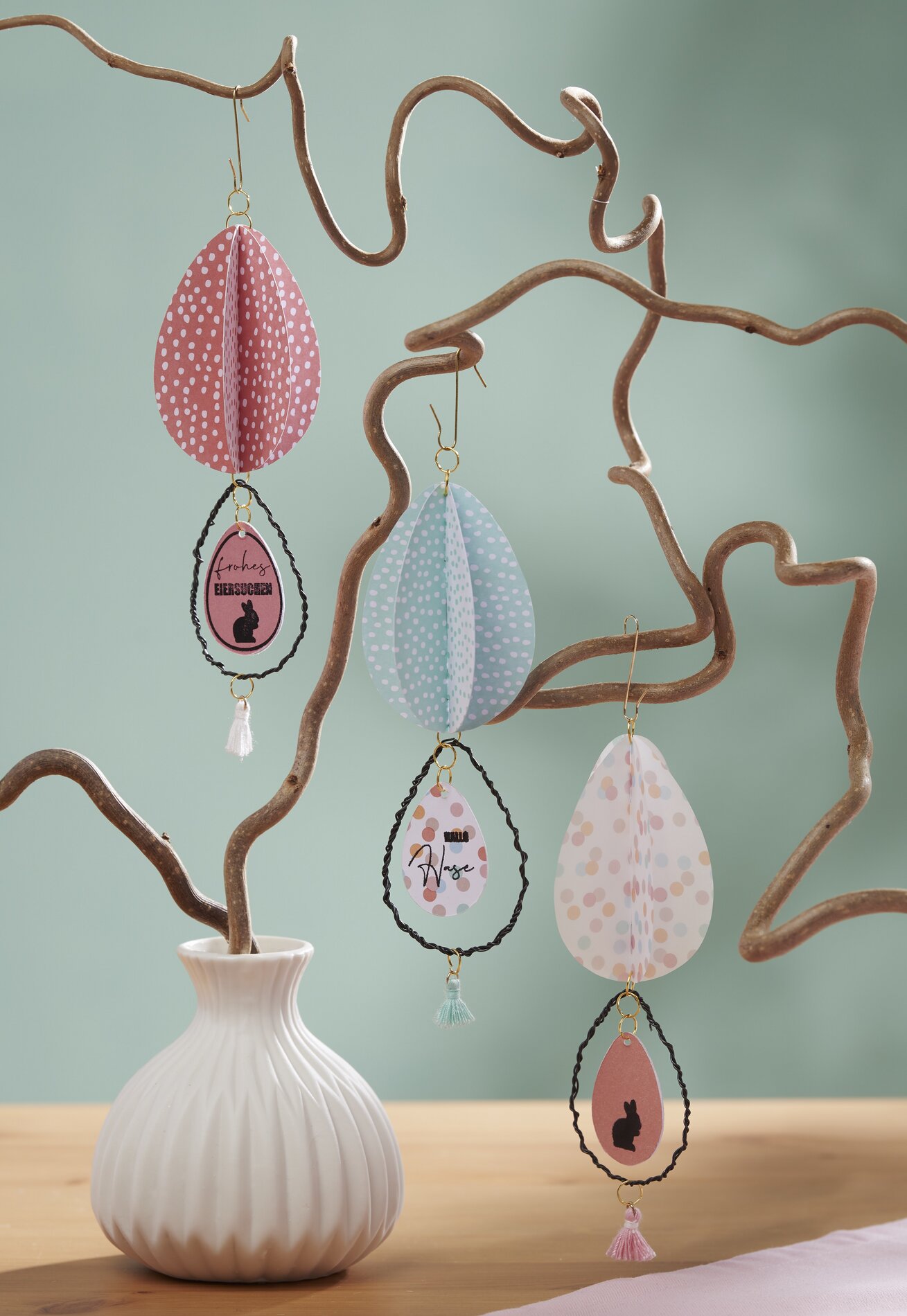 Papier-Ostereier basteln 