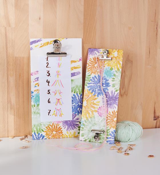 DIY Klemmbrett mit Serviettentechnik gestalten