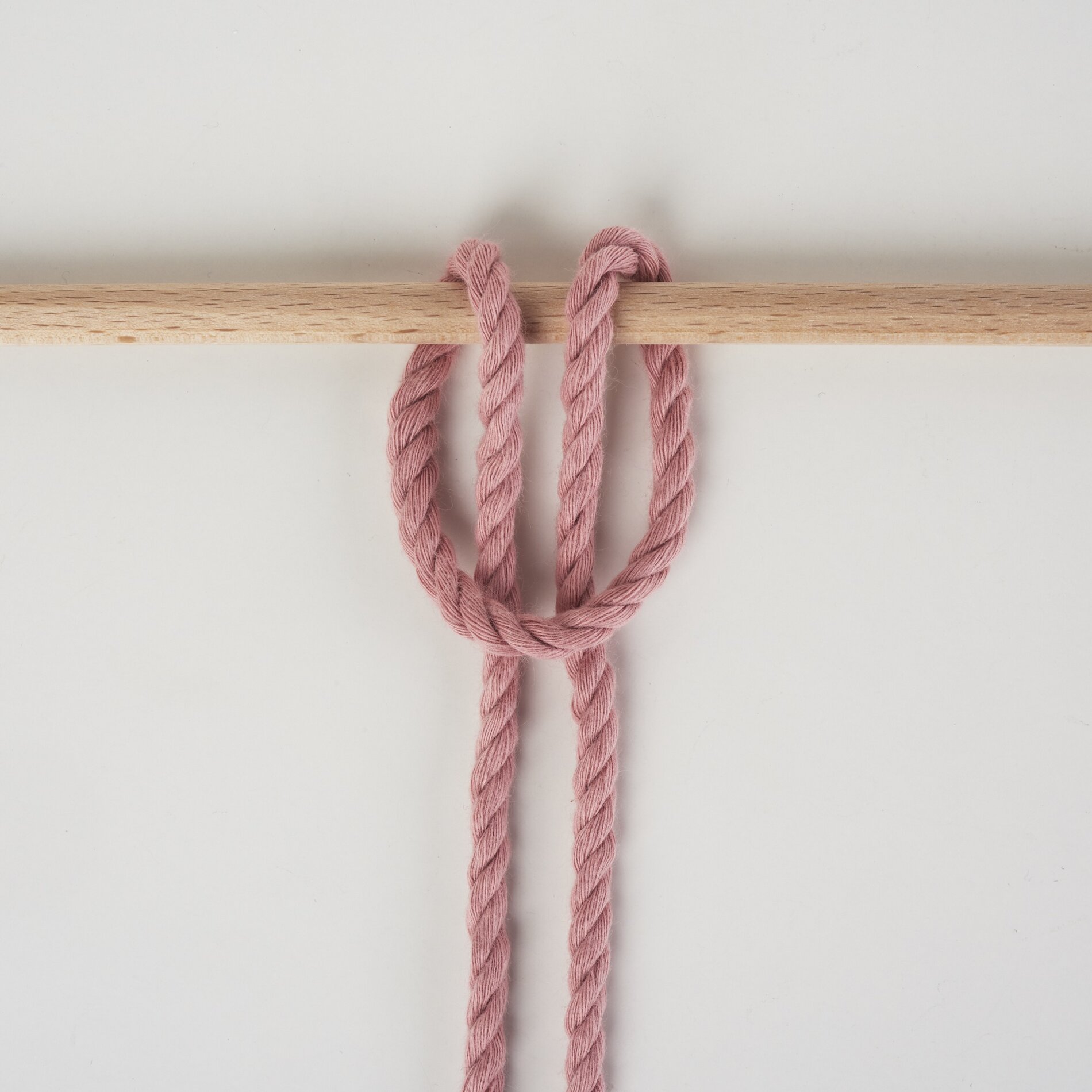 Lerchenkopfknoten Rückswärts 3