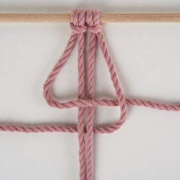 Kreuzknoten nach links gerichtet 2