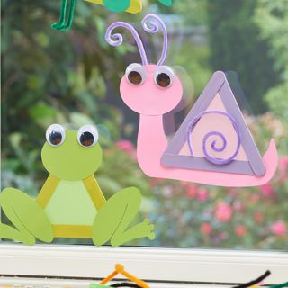 Holzstäbchentiere Schnecke und Frosch