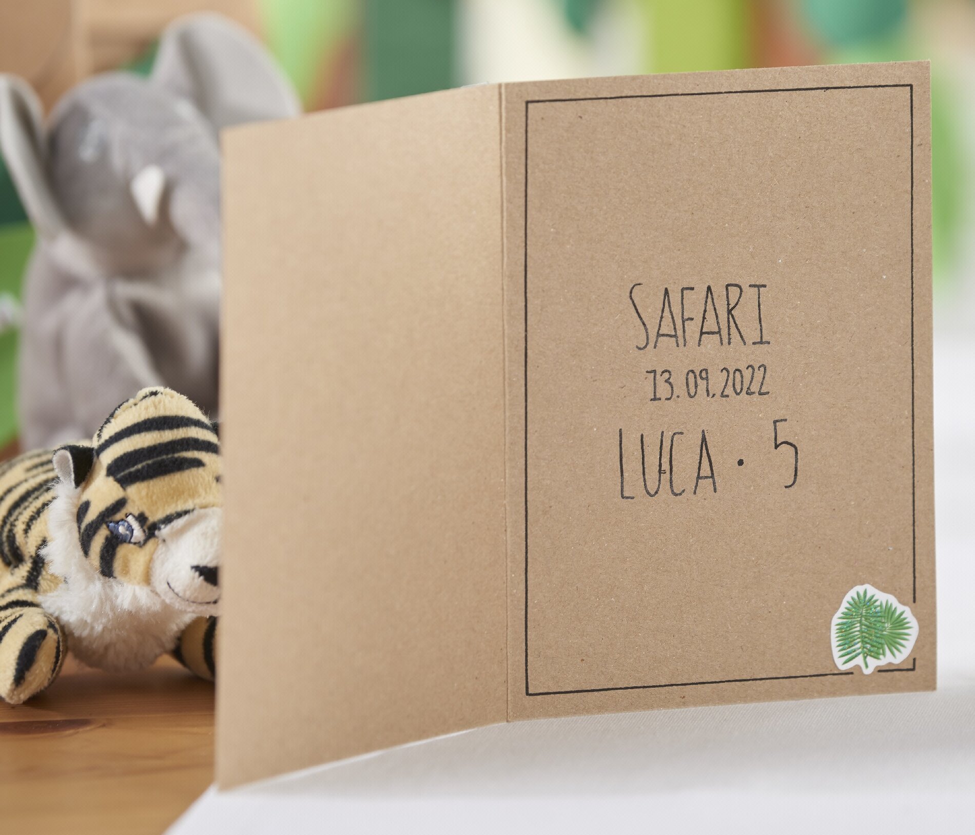 DIY Einladungskarte zur Dschungelparty