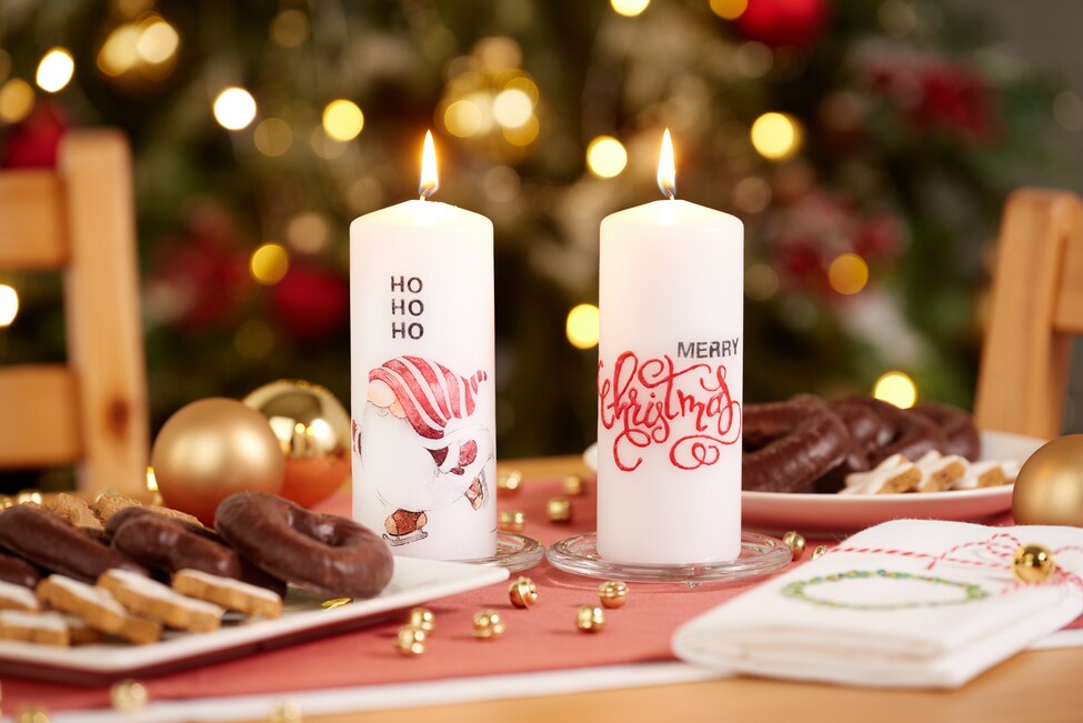 Weihnachtskerze Servietten