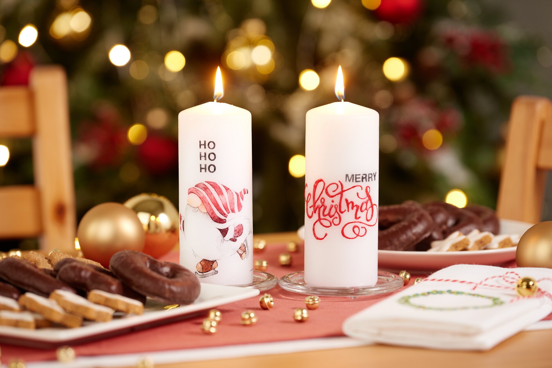 Weihnachtskerze Servietten