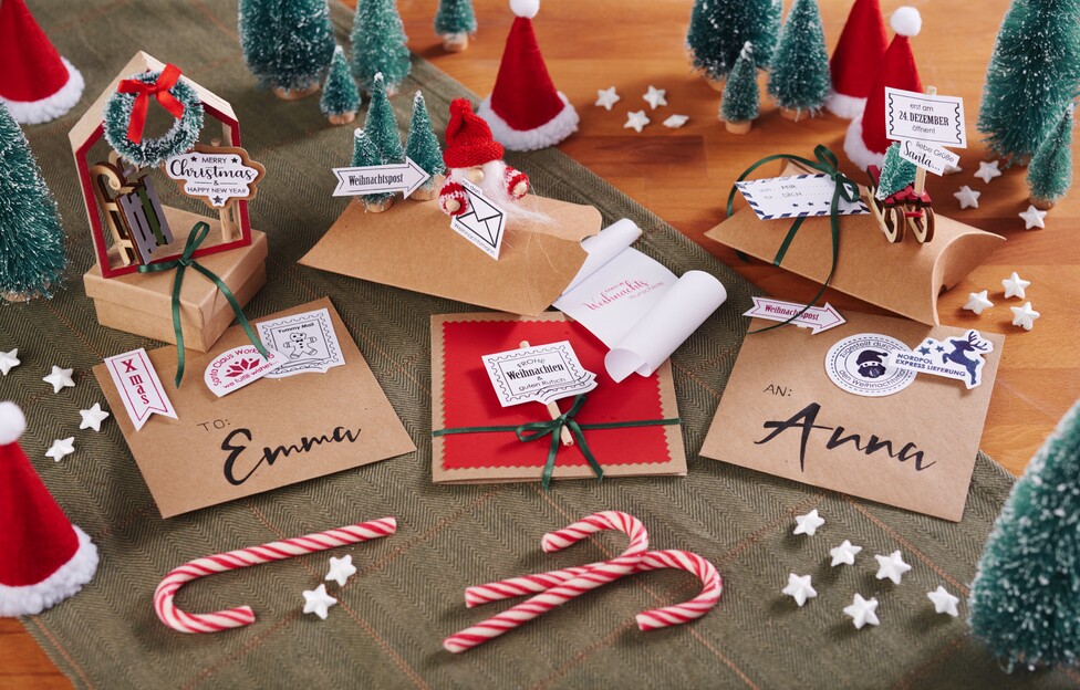 weihnachtspost mit stempel