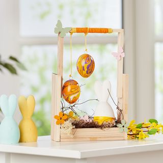 osterkörbchen holzstäbchen