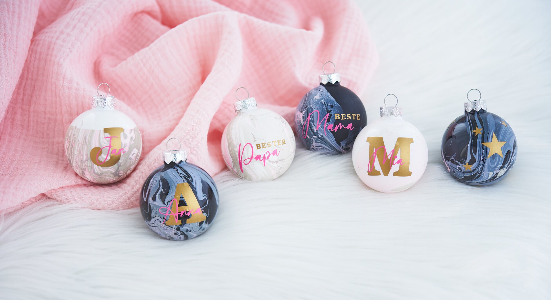 weihnachtskugeln marmorieren und plotten