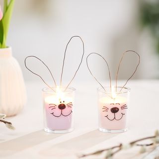 Hasenlichter mit Kerzenwachs