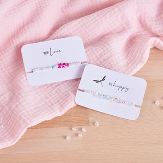 Armbänder mit Glasschliffperlen Schmetterlinge