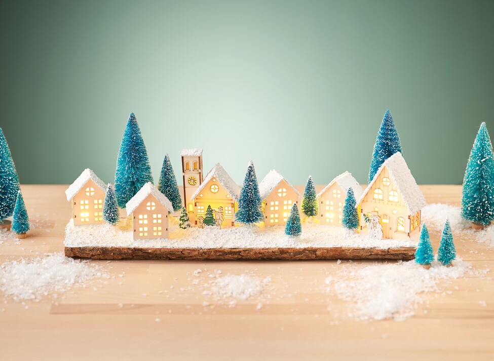 Winterliche Häuserszene