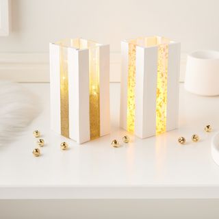 Lanterne realizzate con blocchi stampati