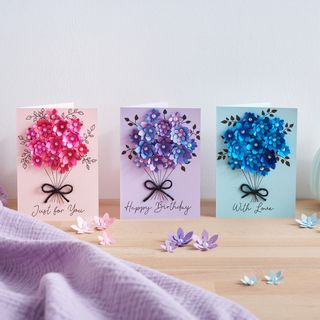 Biglietto con bouquet di fiori