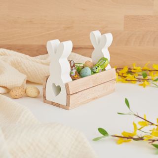 Cestino realizzato con blocchi artigianali