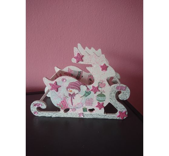 24_Weihnachtsfee_Holzschlitten von Marion