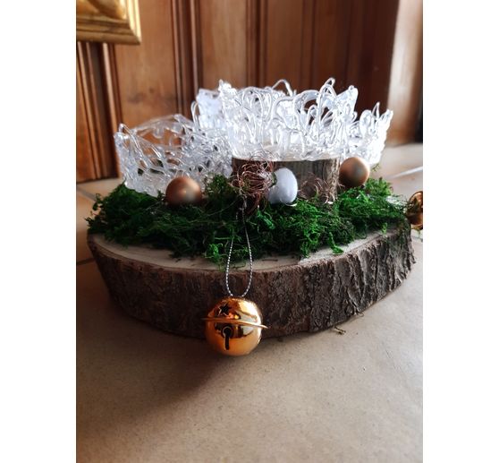 28_Moniboop_Holzscheibe Weihnachtlich dekoriert