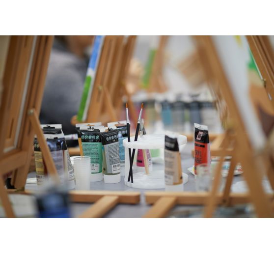 Keilrahmen auf Staffelei Workshop 2