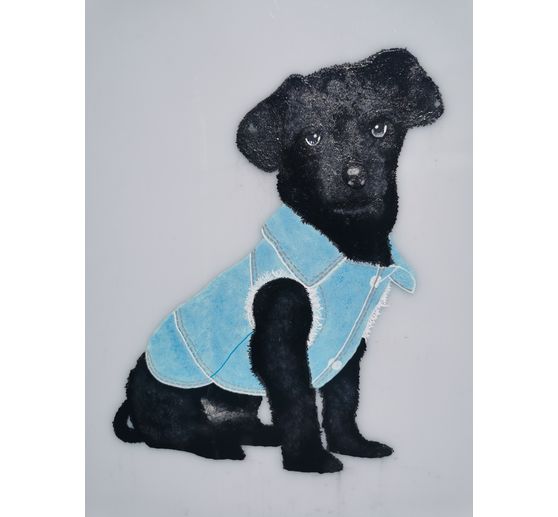 64_Vicki_Hund Calli mit Acrylfarben auf Acrylglas