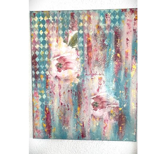 72_helenasbastelstube_Mixed Media Bild Blumenexplosion