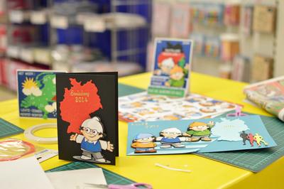 Karten mainzelmännchen Hausmesse Frühjahr 2014 Messe von VBS Hobby Service in Verden, Frühjahr 2014