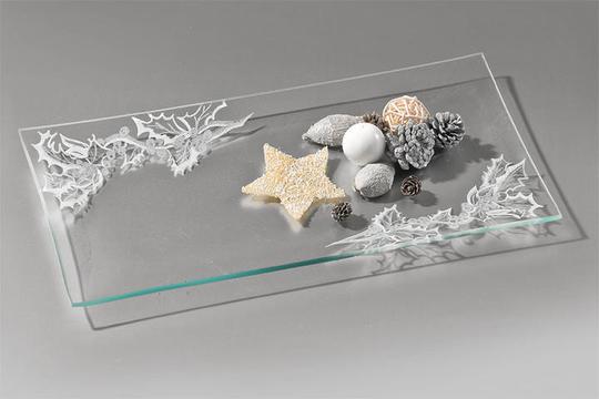 Glasplatte Ilexmotive