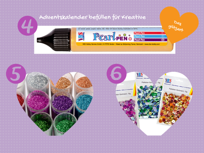 Adventskalender f&uuml;llen f&uuml;r Bastler und Kreative