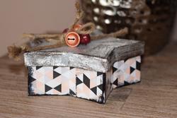 Schachtel im selbstgemachten Beton- und Kupferlook