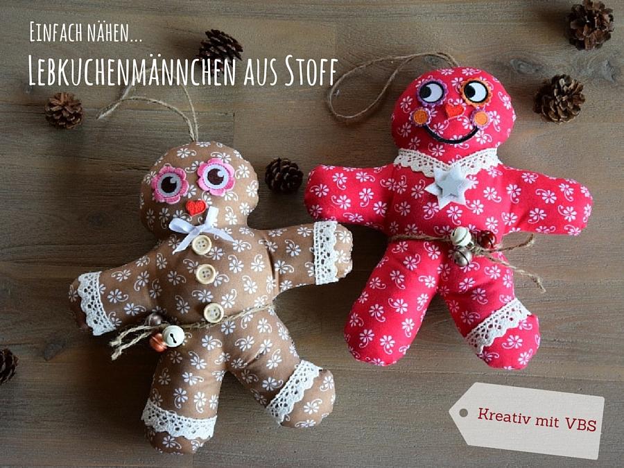 Näh Anleitung für Weihnachten Lebkuchenmännchen
