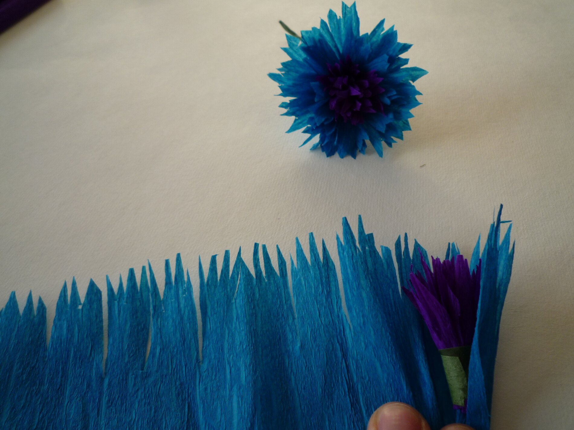 Papierblumen basteln