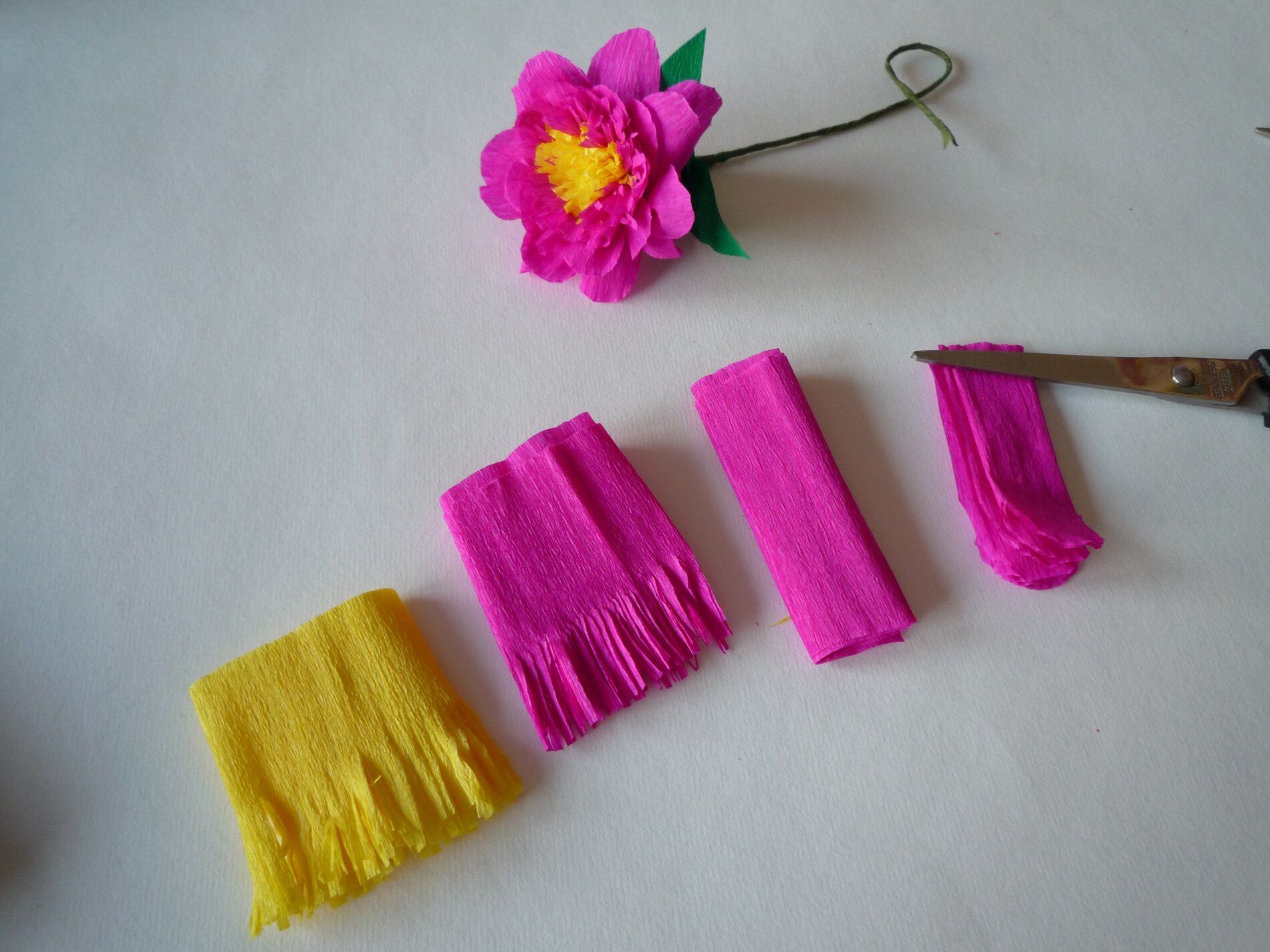 Papierblumen basteln