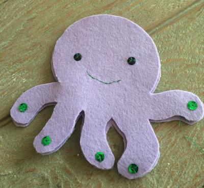 Mobile Basteln - Krake Vor- & Rückseite Mobile Bastelanleitung - Krake Vor- & Rückseite