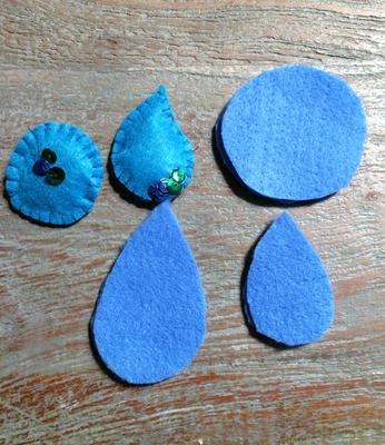 Mobile Basteln - Wassertropfen ausgeschnitten Mobile Bastelanleitung - Wassertropfen ausgeschnitten