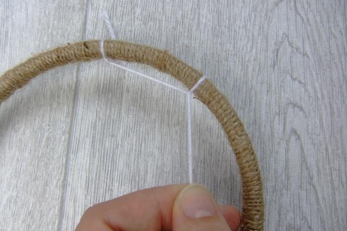 Traumfänger basteln - deco fishing net weben2 Traumfänger selber basteln - deco fishing net weben2