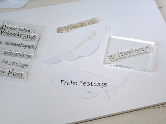 Federn: bestempeln Geschenkanhänger Federn bestempeln