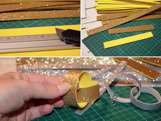 Silvester: Girlande Girlande für Silvester selber machen