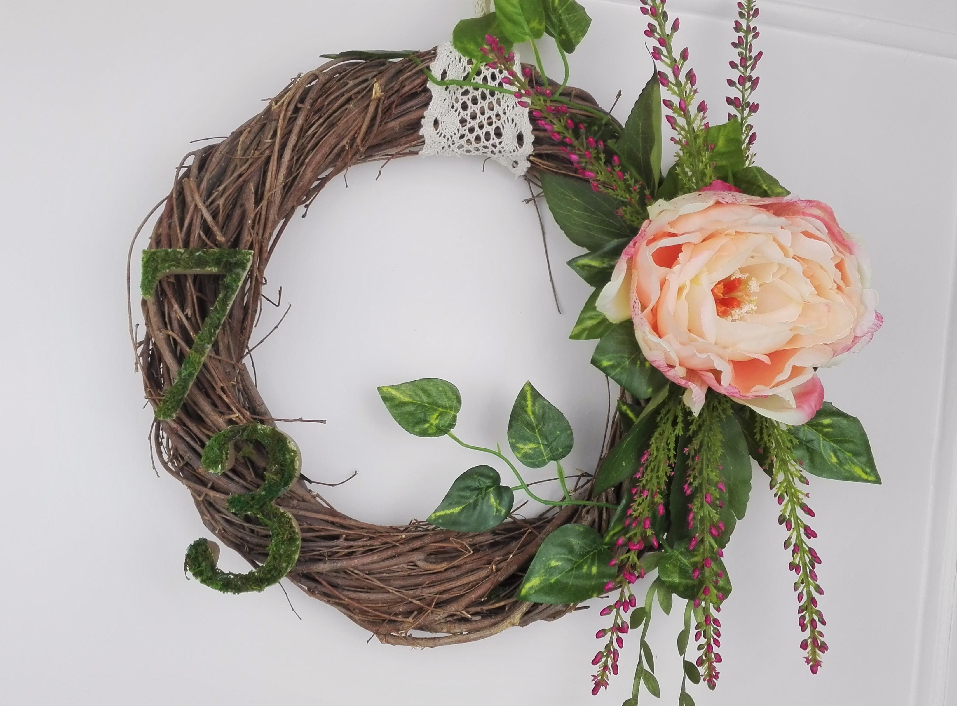 Türkranz selber basteln Frühling - Resultat2