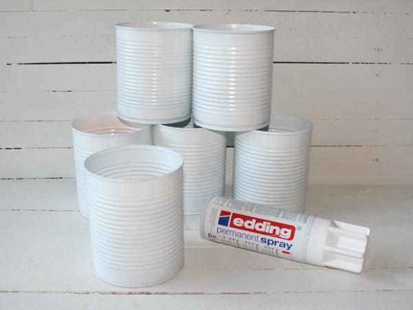 Besteckhalter: Dosen grundieren Besteckhalter einfach selber machen