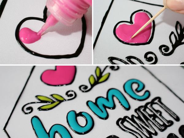 Ausmalen der Fl&auml;chen