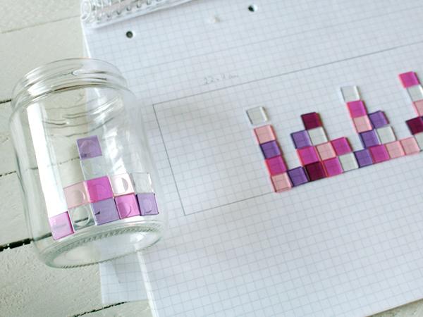 Windlichter mit Mosaik bekleben