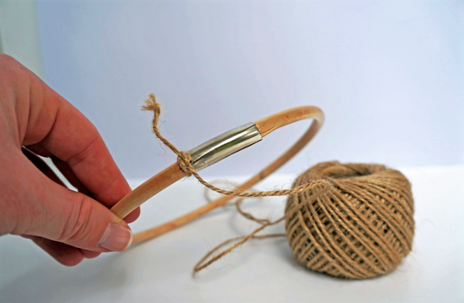 Windspiel: Jutekordel Windspiel für den Garten einfach selber machen