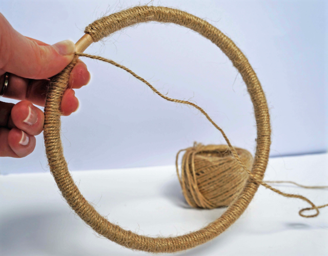 Windspiel: Jutekordel 2 Windspiel mit Jutekordel einfach selber machen